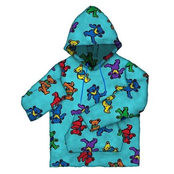 Blue New Grateful Dead XL Pullover Pouch Pocket Hoodie Dancing Bears Sweatshirt - Picture 1 of 2